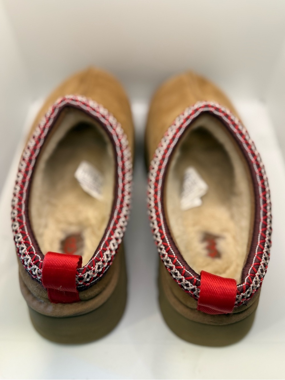 UGG Women’s Tazz II Shearling Slip-On Slipper Braid Trim Color:Chestnut Size: 9 - Picture 9 of 13